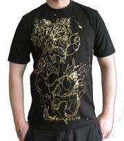 Play Nice Gold Foil Black Tee Brand New